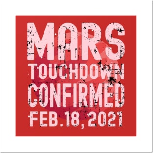 Mars Touchdown Confirmed Space Red Planet Landing Day Nerds Posters and Art